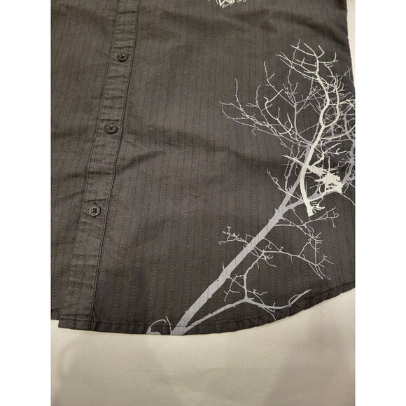 Vintage 90s Y2K Mens Large Button Up T-shirt Single Stitch Ocean Current - Picture 8 of 13